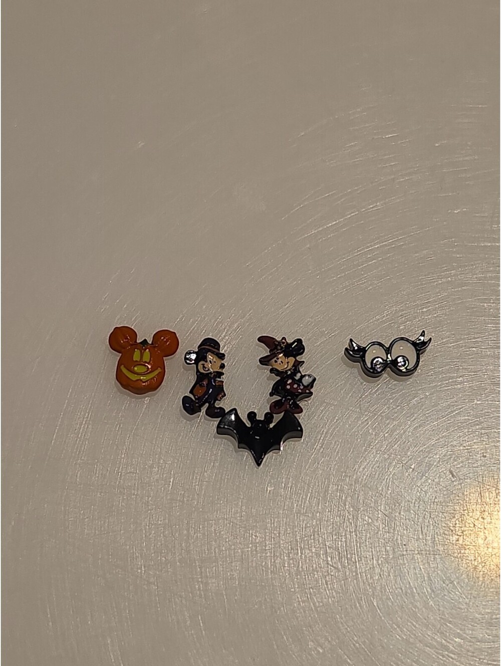 Origami Owl HALLOWEEN 5 CHARM SET: DISNEY MICKEY PUMPKIN, BAT, SPOOKY EYES,